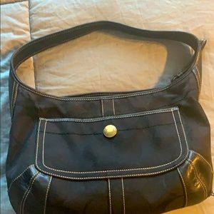 Coach black hobo bag
